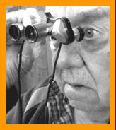 Old Man looking through binoculars