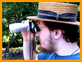 Farmer Looking Through Binoculars