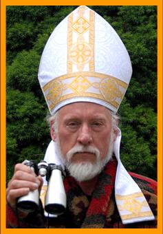 Religious Leader with Binoculars