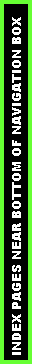 Text Box: INDEX PAGES NEAR BOTTOM OF NAVIGATION BOX