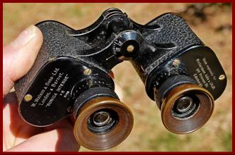 1918 W. Watson & Sons Sunica private purchase WWI binoculars.