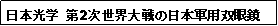 Text Box: 日本光学 第2次世界大戦の日本軍用双眼鏡